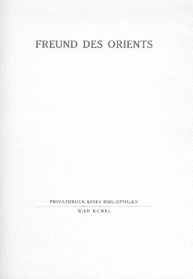 Freund des Orients