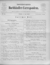 Oesterreichische Buchhändler-Correspondenz