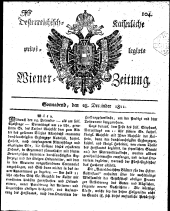 Wiener Zeitung 18111228 Seite: 1