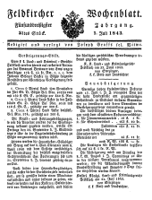 Feldkircher Wochenblatt 18430731 Seite: 1