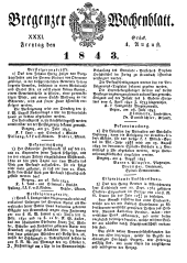 Bregenzer Wochenblatt 18430804 Seite: 1