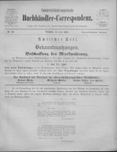 Oesterreichische Buchhändler-Correspondenz