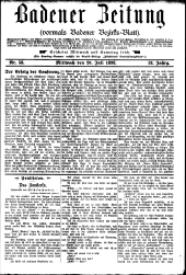 Badener Zeitung 18980720 Seite: 1