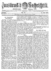 Innsbrucker Nachrichten 18980719 Seite: 1