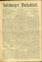 Salzburger Volksblatt: unabh. Tageszeitung f. Stadt u. Land Salzburg 18980719 Seite: 1