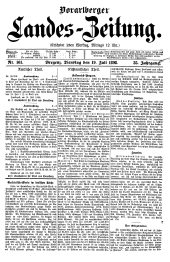 Vorarlberger Landes-Zeitung 18980719 Seite: 1