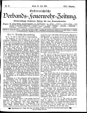 Österreichische Verbands-Feuerwehr-Zeitung 18980720 Seite: 1