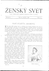 Ženský svět 18980720 Seite: 1