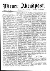 Wiener Zeitung 18660917 Seite: 1