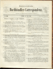 Oesterreichische Buchhändler-Correspondenz 18660710 Seite: 1