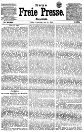 Neue Freie Presse 18810428 Seite: 1