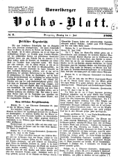 Vorarlberger Volksblatt 18660701 Seite: 1