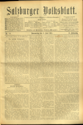 Salzburger Volksblatt: unabh. Tageszeitung f. Stadt u. Land Salzburg 19030612 Seite: 1