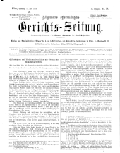 Allgemeine Österreichische Gerichtszeitung 19030613 Seite: 1