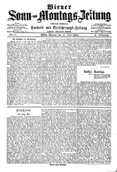 Wiener Sonn- und Montags-Zeitung 19030615 Seite: 1