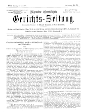 Allgemeine Österreichische Gerichtszeitung 19030620 Seite: 1