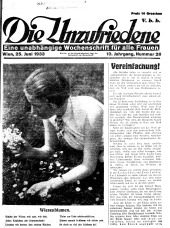 Die Unzufriedene