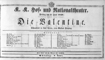 Theaterzettel (Oper und Burgtheater in Wien) 18480602 Seite: 1