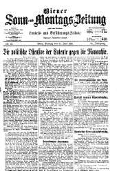 Wiener Sonn- und Montags-Zeitung 19180610 Seite: 1