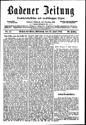 Badener Zeitung 19180612 Seite: 1