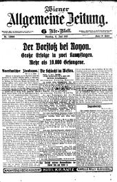 Wiener Allgemeine Zeitung 19180611 Seite: 1