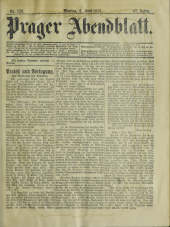 Prager Abendblatt 19130609 Seite: 1