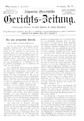 Allgemeine Österreichische Gerichtszeitung