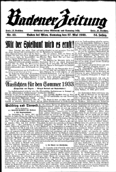 Badener Zeitung 19330527 Seite: 1