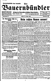 Der Bauernbündler 19330527 Seite: 1