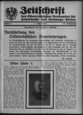 Zeitschrift d. Österr. Reichs-Verbandes f. Feuerwehr- und Rettungswesen 19330601 Seite: 1