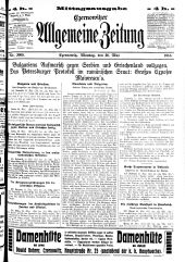 Czernowitzer Allgemeine Zeitung 19130526 Seite: 1