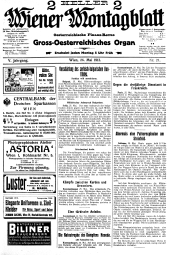 Wiener Montagblatt 19130526 Seite: 1