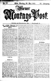 Wiener Montags-Post 19130526 Seite: 1