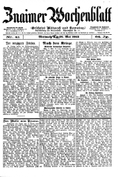 Znaimer Wochenblatt 19130528 Seite: 1