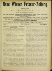 Neue Wiener Friseur-Zeitung 19130601 Seite: 1