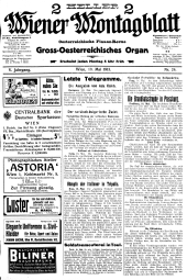Wiener Montagblatt 19130519 Seite: 1