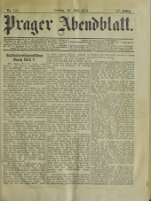 Prager Abendblatt 19130530 Seite: 1