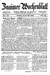 Znaimer Wochenblatt 19130531 Seite: 1