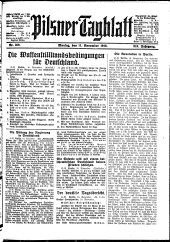 Pilsener Tagblatt 19181111 Seite: 1