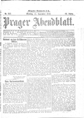 Prager Abendblatt 19181111 Seite: 1