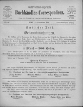 Oesterreichische Buchhändler-Correspondenz 19181113 Seite: 1