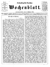 Siebenbürgisch-Deutsches Wochenblatt