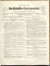 Oesterreichische Buchhändler-Correspondenz