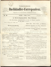 Oesterreichische Buchhändler-Correspondenz