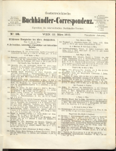 Oesterreichische Buchhändler-Correspondenz