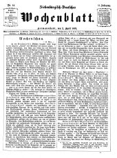 Siebenbürgisch-Deutsches Wochenblatt