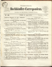 Oesterreichische Buchhändler-Correspondenz