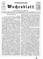 Siebenbürgisch-Deutsches Wochenblatt