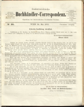 Oesterreichische Buchhändler-Correspondenz