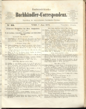 Oesterreichische Buchhändler-Correspondenz